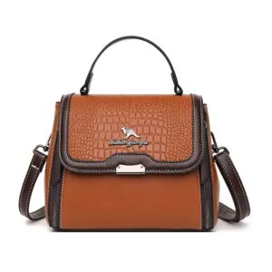 Crocodile Pattern Elegant Satchel Bag