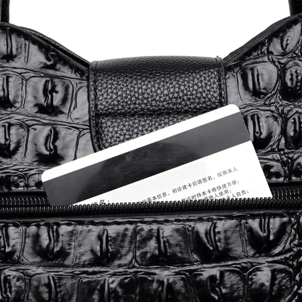 Crocodile pattern luxury tote bag - Image 8