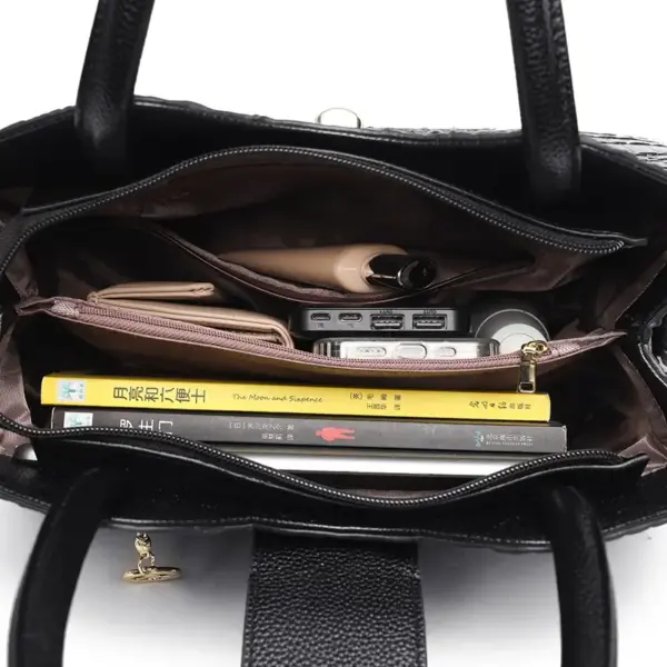 Crocodile pattern luxury tote bag - Image 11