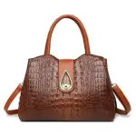 Crocodile pattern luxury tote bag