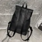 Large capacity solid color leather backpack - Image 14