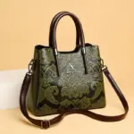 Luxury classic flower embossed women tote bag