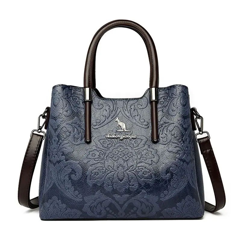 Luxury Classic Flower Embossed Women Tote Bag