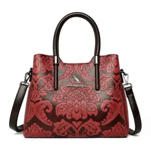 Luxury Classic Flower Embossed Women Tote Bag