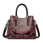 Luxury Classic Flower Embossed Women Tote Bag