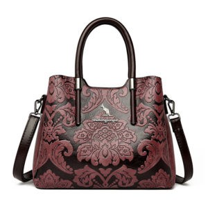 Luxury Classic Flower Embossed Women Tote Bag