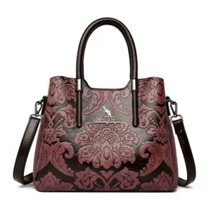 Luxury Classic Flower Embossed Women Tote Bag