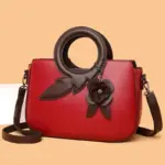 Luxury flower decorated women tote bag - Image 14