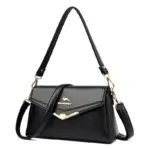 Solid color flap elegant shoulder bag - Image 2