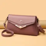 Solid color flap elegant shoulder bag - Image 12