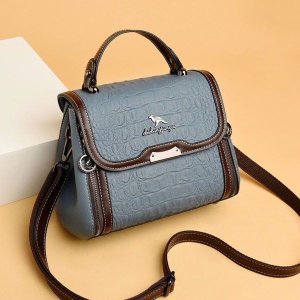 Vintage crocodile pattern satchel bag - Image 14