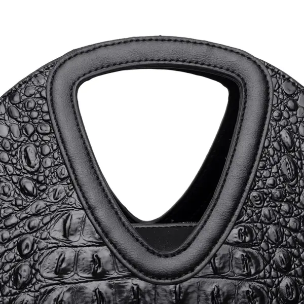 Luxury Circular Crocodile Pattern Shopping Tote - Image 7