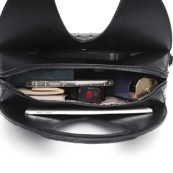 Luxury Circular Crocodile Pattern Shopping Tote - Image 17