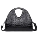Luxury Circular Crocodile Pattern Shopping Tote