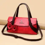 Flower embossed luxury shopping tote - Image 13