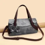 Flower embossed luxury shopping tote - Image 11