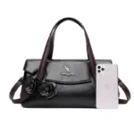 Flower embossed luxury shopping tote - Image 2