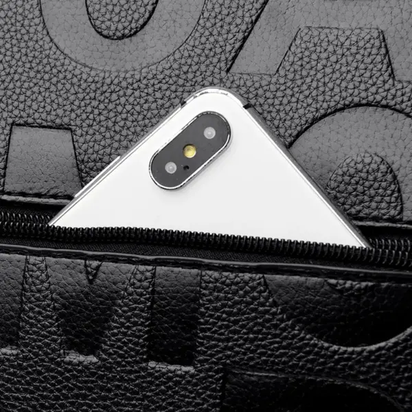 Letter indentation pattern chic tote bag - Image 9