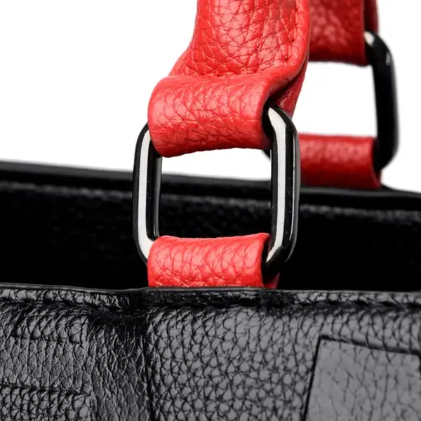 Letter indentation pattern chic tote bag - Image 12