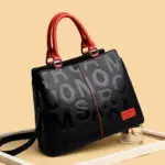 Letter indentation pattern chic tote bag - Image 15