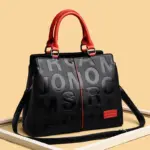 Letter indentation pattern chic tote bag - Image 17