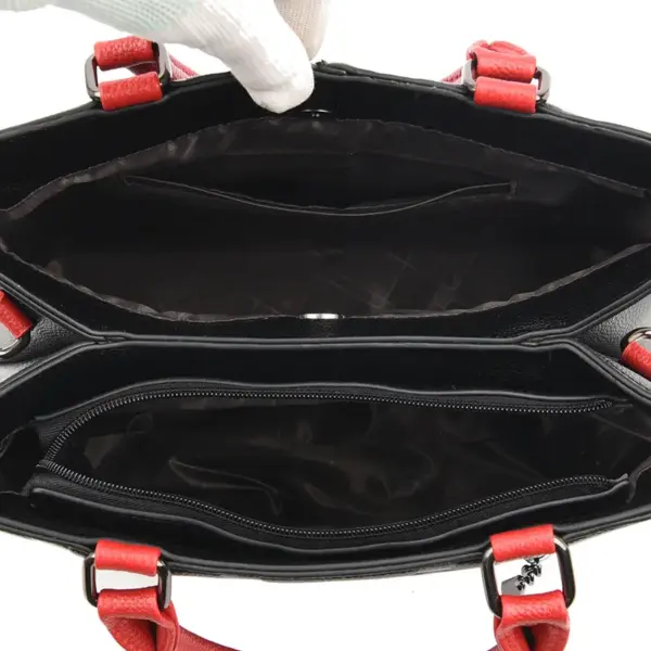 Letter indentation pattern chic tote bag - Image 18