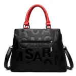 Letter indentation pattern chic tote bag - Image 5