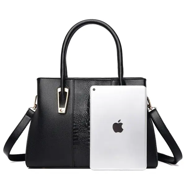 Luxury crocodile decor women shopping tote - Image 2