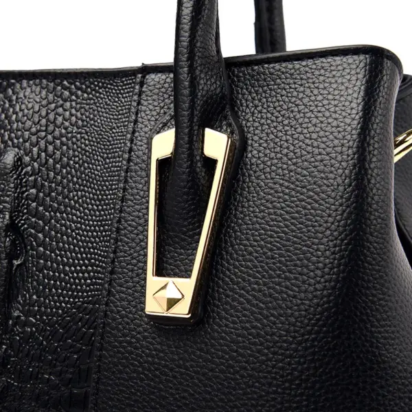 Luxury crocodile decor women shopping tote - Image 9