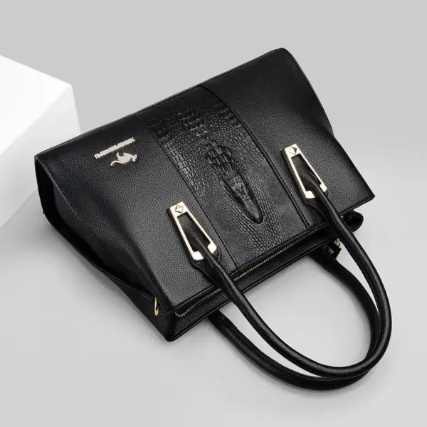 Luxury crocodile decor women shopping tote - Image 14