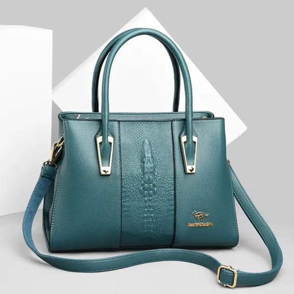 Luxury crocodile decor women shopping tote - Image 15