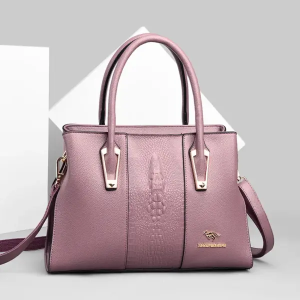 Luxury crocodile decor women shopping tote - Image 16