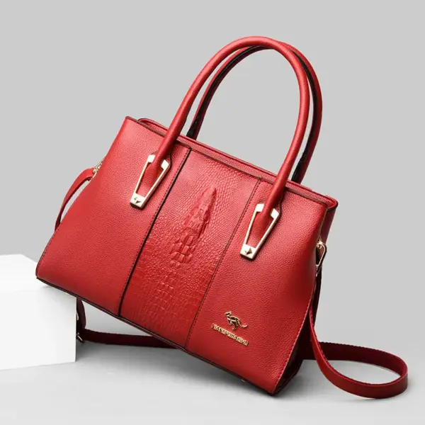 Luxury crocodile decor women shopping tote - Image 18