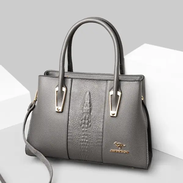 Luxury crocodile decor women shopping tote - Image 19