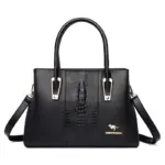 Luxury crocodile decor women shopping tote