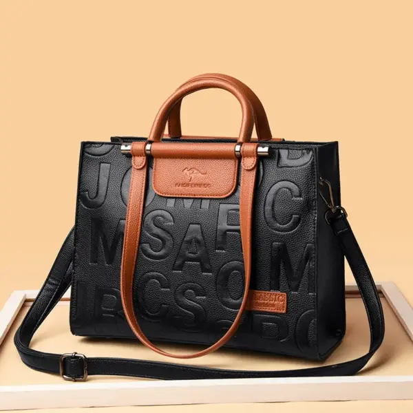 Luxury letter indentation designer tote bag - Image 9