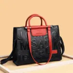 Luxury letter indentation designer tote bag - Image 10