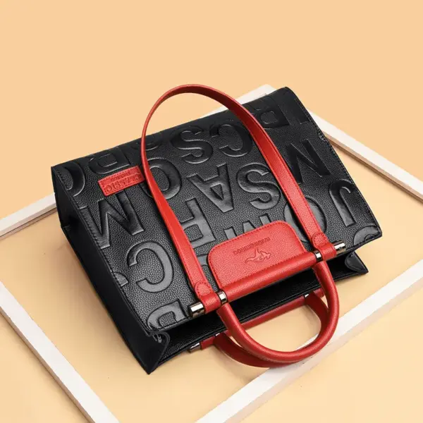 Luxury letter indentation designer tote bag - Image 11