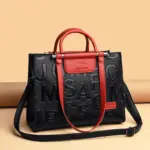 Luxury letter indentation designer tote bag - Image 12