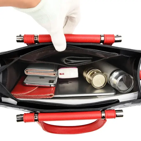 Luxury letter indentation designer tote bag - Image 15