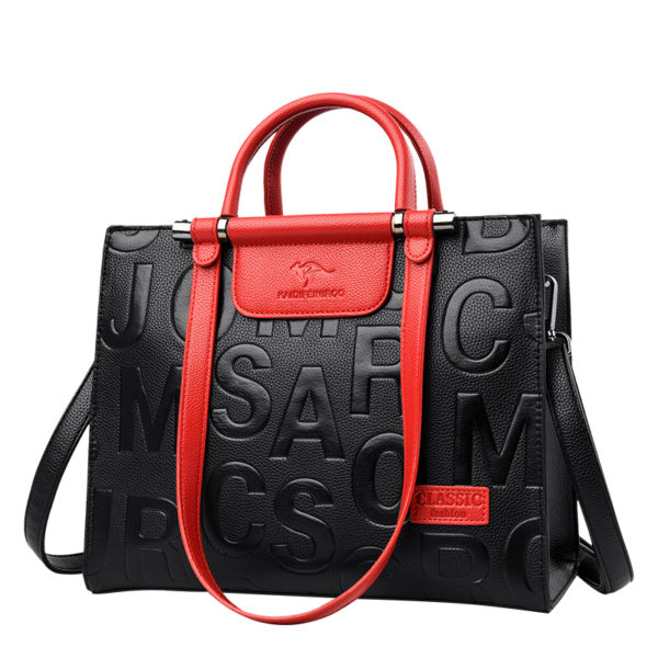 Luxury letter indentation designer tote bag - Image 1