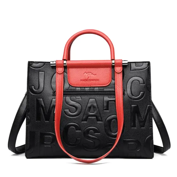 Luxury letter indentation designer tote bag - Image 3