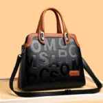 Luxury letter indentation tote bag - Image 9