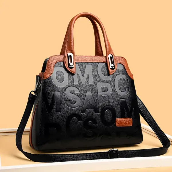 Luxury letter indentation tote bag - Image 9