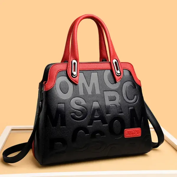 Luxury letter indentation tote bag - Image 11