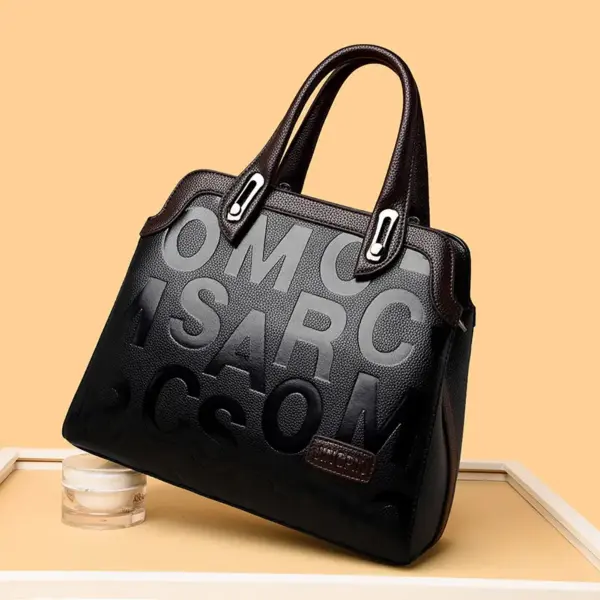 Luxury letter indentation tote bag - Image 13