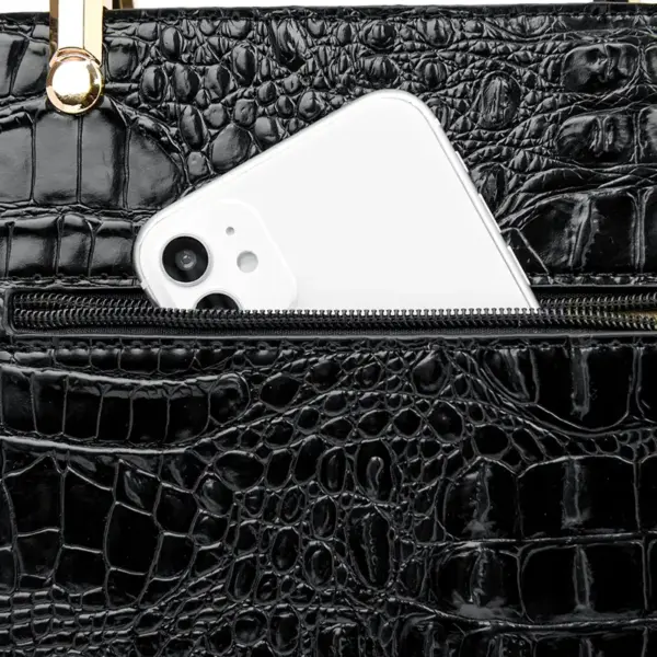 Luxury premium crocodile pattern tote bag - Image 10