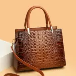 Luxury premium crocodile pattern tote bag - Image 14