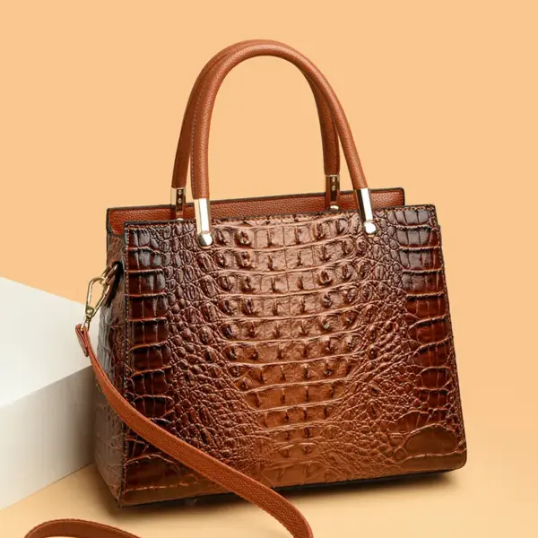 Luxury premium crocodile pattern tote bag - Image 14