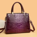 Luxury premium crocodile pattern tote bag - Image 15